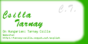 csilla tarnay business card